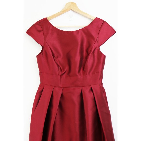 NWT Alfred Sung Cap Sleeve Pleated Skirt Dress 8 - Picture 7 of 9